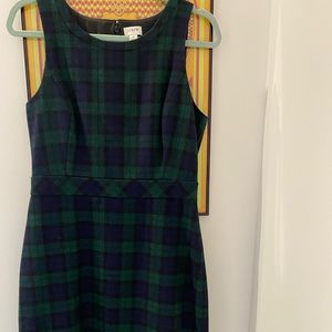 J Crew wool plaid jumper dress